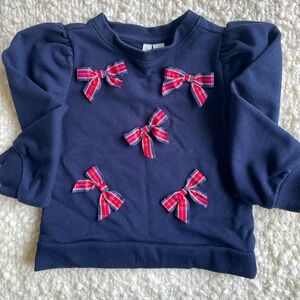 Janie and Jack holiday bow sweatshirt